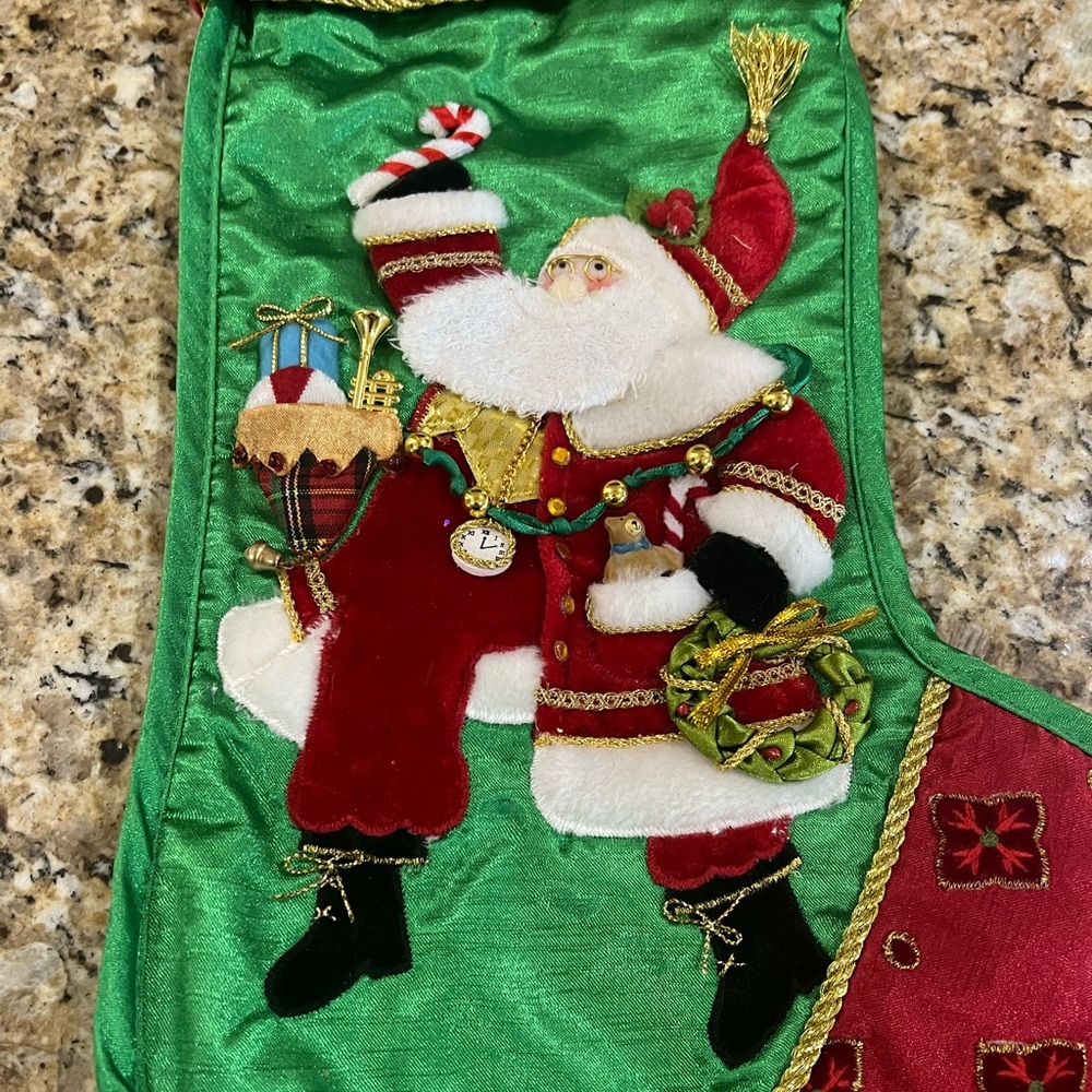 Festive Red and Green Christmas Stocking Set - Picture 10 of 11